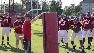 Defensive line works on shedding blocks and attacking the ball carrier [upl. by Okir]