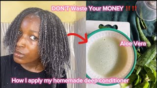 SAY GOODBYE TO DRY HAIR AND BREAKAGE ‼️ ALOE VERA DEEP CONDITIONER FOR HEALTHY HAIR GROWTH hair [upl. by Eliason]