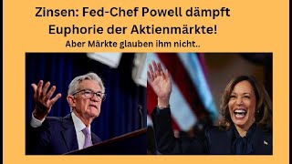 Zinsen FedChef Powell dämpft Euphorie der Aktienmärkte Videoausblick [upl. by Amliv]