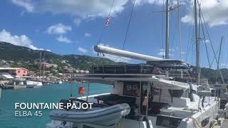 FountainePajot Elba 45 Solar Gantry Video [upl. by Kimmie982]