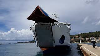 Arrival amp unloading of ferry LASTOVO in Vela Luka Croatia 1442023 Jadrolinija ship ferry [upl. by Notnilk]