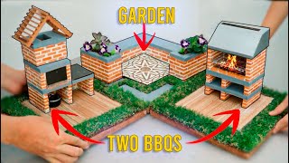 HOW to BUILD Two BBQs and a Charming GARDEN  DIY Bricklaying Guide [upl. by Ahsinrev]