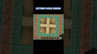 Minecraft lecturn floor design part 12 minecraftshorts [upl. by Eidur]