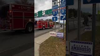 Colonie Fire Company Engine 406 Responding￼ to a Vehicle Fire [upl. by Attenohs]