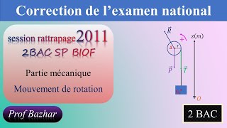 correction de lexamen national session rattrapage 2011 exercice de mécanique partie 1 2BAC SP BIOF [upl. by Fihsak]