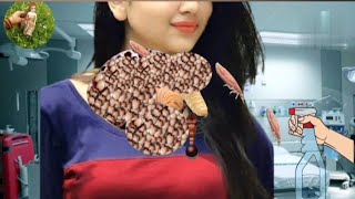 neck infected on girls net dog maggots cleaned asmr [upl. by Ali]