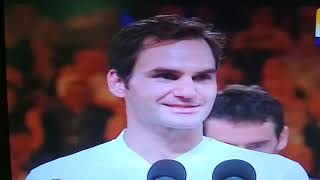 Roger Federers emotional speech at Australian Open 2018 [upl. by Egres]