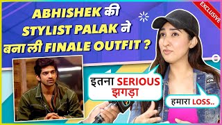 Abhishek Kumar Stylist Palak Reveals His Finale Outfit Bash Samarth Calls AnkitaVicky Fight Dirty [upl. by Enitsirk63]