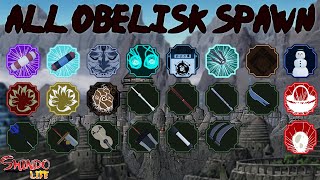 Shindo Life All Obelisk Spawn Location  Misc Modes Tools and more [upl. by Kolva]