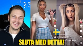 REAGERAR PÅ SVENSKA TIK TOK 🇸🇪  Värsta tik token jag sett [upl. by Akinas]