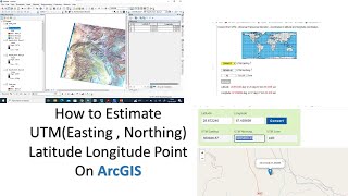 How to Find UTM Point Easting  Northing  By Arcgis [upl. by Anyah]