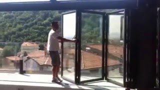 Bifold DOORS φυσαρμονικα αλουμινίου EuropaΥΒΡΙΔΙΚΑ ΑΛΟΥΜΙΝΙΑ ΦΛΩΡΙΝΑ [upl. by Ahsieken802]