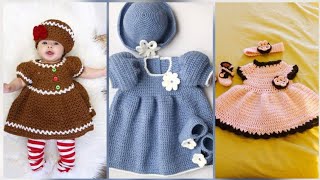 Dum founding Stylish Handmade Crochet Baby Frocks Design Ideas Fall Season Diy Projects [upl. by Anayd]