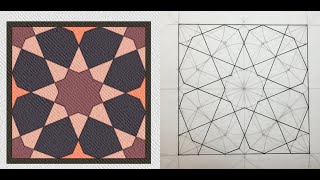 Easy FourfoldEightfold Geometry Pattern with ruler and compass Pattern3 [upl. by Annaoj556]