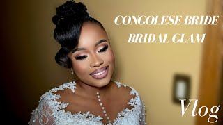 PRETTY BRIDE GLAM 🇨🇩 Bridal hair pin curl bridalhair coiffuremariagecongolaisbride [upl. by Fedora]