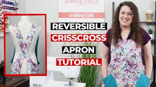 Learn to Sew Mary Mulari Crisscross Apron  Crisscross Apron Tutorial  No Tie Apron Tutorial [upl. by Irac]