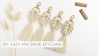 DIY EASY MACRAME KEYCHAIN TUTORIAL  MACRAME SEASHELL KEYRING  STEP BY STEP [upl. by Kaufmann143]