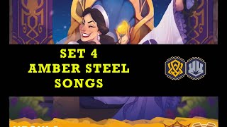 SET 4 Amber Steel Songs  Disney Lorcana l Hardcore Pixelborn [upl. by Latisha935]