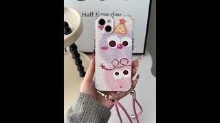 Cute Plush Character Phone Case with Strap for iPhone phonecase phonecases iphonecase [upl. by Leanne875]