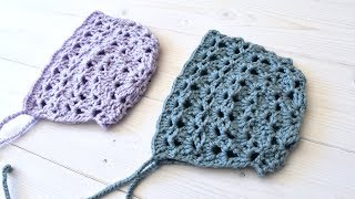 How to crochet a beautiful lace baby bonnet  the Eloise bonnet [upl. by Aramoj]