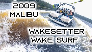 2009 Malibu Wakesetter Wakesurfing [upl. by Intirb797]