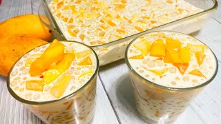 Mango Tapioca recipe  Manga at sago panlasang Filipino Pinoy dessert [upl. by Uot]