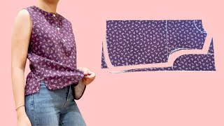 🌹 How to sew a simple blouse for beginners [upl. by Audra55]