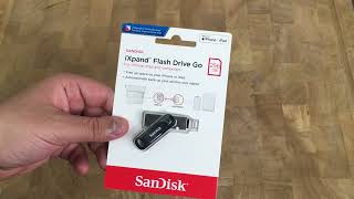 SanDisk 256GB iXpand Flash Drive Go for iPhone and iPad Unboxing [upl. by Vyner969]