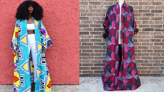 HOW TO CREATING AN EASY DIY LONG KIMONO JACKET BEGINNER FRIENDLY sewing diy kimono [upl. by Ramyar]