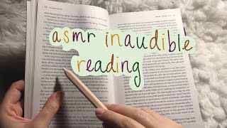 ASMR Inaudible Reading super tingly 🤩  word tracing mouth sounds page turning [upl. by Hagi]