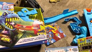 Real Review of Hot Wheels TRex Chomp Down Track Set [upl. by Hgeilyak]