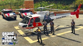 GTA V VIDA POLICIAL  LSPDFR  FORÇA TÁTICA NA RUA PATRULHAMENTO COM HELICÓPTERO ÁGUIA 10 [upl. by Anaes]