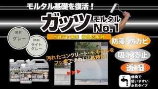 【塗料】コンクリート・モルタルをフッ素できれいに！着色防水で打ち立てのような美しさに【ガッツ モルタルNo1】 [upl. by Nylodnew]