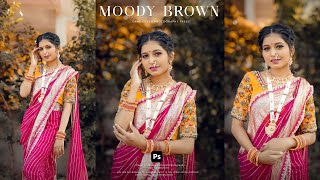 Master the Art of Moody Brown Color Grading in Photoshop  Free Preset [upl. by Yahsram]