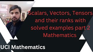 Scalars Vectors Tensors Notations of Vectors and their ranks [upl. by Eevets]