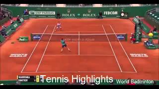 Highlights Stanislas Wawrinka vs Grigor Dimitrov 2015 Monte Carlo Masters [upl. by Johanan]