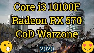 Core i3 10100F  Radeon RX 570  CALL OF DUTY WARZONE [upl. by Burta]