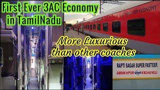 🚂3 TIER ECONOMY AC TRAVEL VLOG Raptisagar Express  Coimbatore to Chennai  Naveen Kumar [upl. by Lerej]