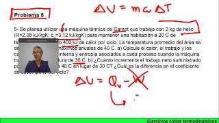 Termodinámica Ejercicios de ciclos termodinámicos II [upl. by Nerrat]