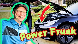 Tesla Model 3  Must Have EV Hack  Auto Power Frunk [upl. by Ynogoham]