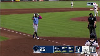 💪 HOME RUN Yandy Díaz  Tampa Bay Rays 31 Houston Astros  MLB 2024 [upl. by Llerruj]