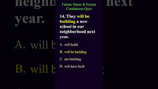 Future Tense amp Future Continuous part5  TFE  quiz english grammar [upl. by Carlynne]