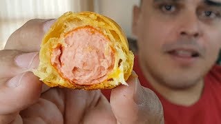 BARATO E FÁCIL DE FAZER  Enroladinho de Salsicha Queijo e Massa Folhada  Até Eu Faço [upl. by Nil]