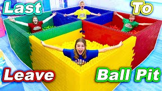 Playing Last To Leave Lego Ball Pit [upl. by Selrac]