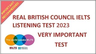 NEW BRITISH COUNCIL IELTS LISTENING TEST WITH ANSWERS 2023 [upl. by Lleinad]