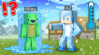 JJ and Mikey Survived 100 Days as ICE in Minecraft Challenge  Maizen JJ and Mikey [upl. by Ynamreg]