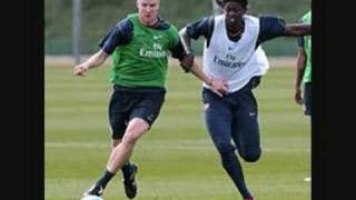 Arsenal FC Training Ground FIGHT Adebayor HITS Sagna FUNNY [upl. by Wilma]