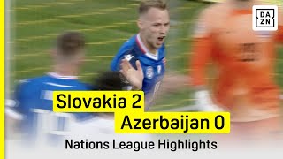 NATIONS LEAGUE  Slovakia vs Azerbaijan Highlights [upl. by Amabil]