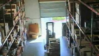 Crashing Through Warehouse Door With Forklift [upl. by Aikrehs]