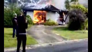 House Fire Queensland Fire Truck Nearly Crashes [upl. by Press]